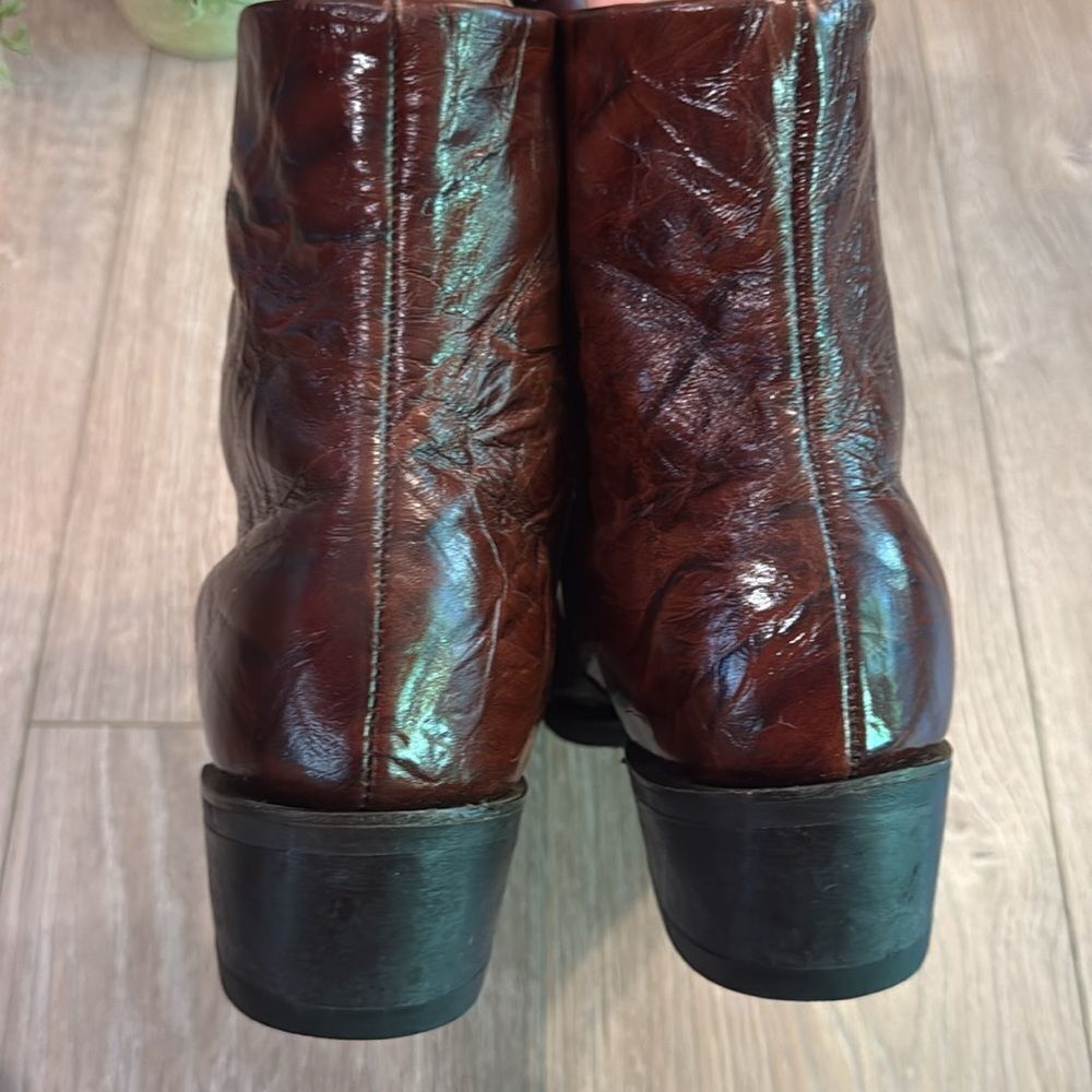 DURANGO MENS GEUINE LEATHER WINE/DARK RED WESTERN BOOTS SIZE 7 WIDE EEEUC - Picture 7 of 11